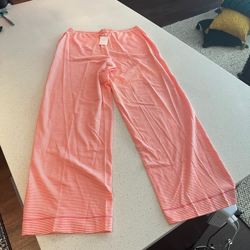 NWT Lauren by Ralph Lauren Striped Orange and White Pajamas - Picture 9 of 13